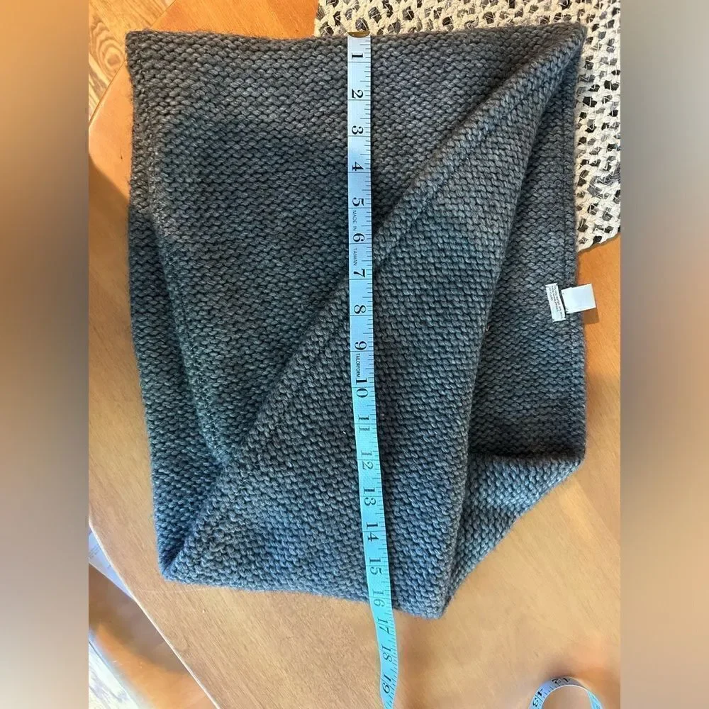 Portolano Gray wool/Polyester Blend Infinity Scarf